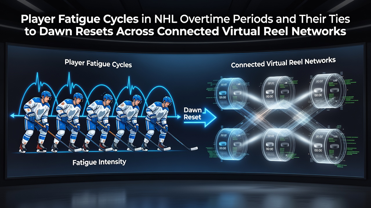 NHL players during overtime shifts showing fatigue patterns on the ice