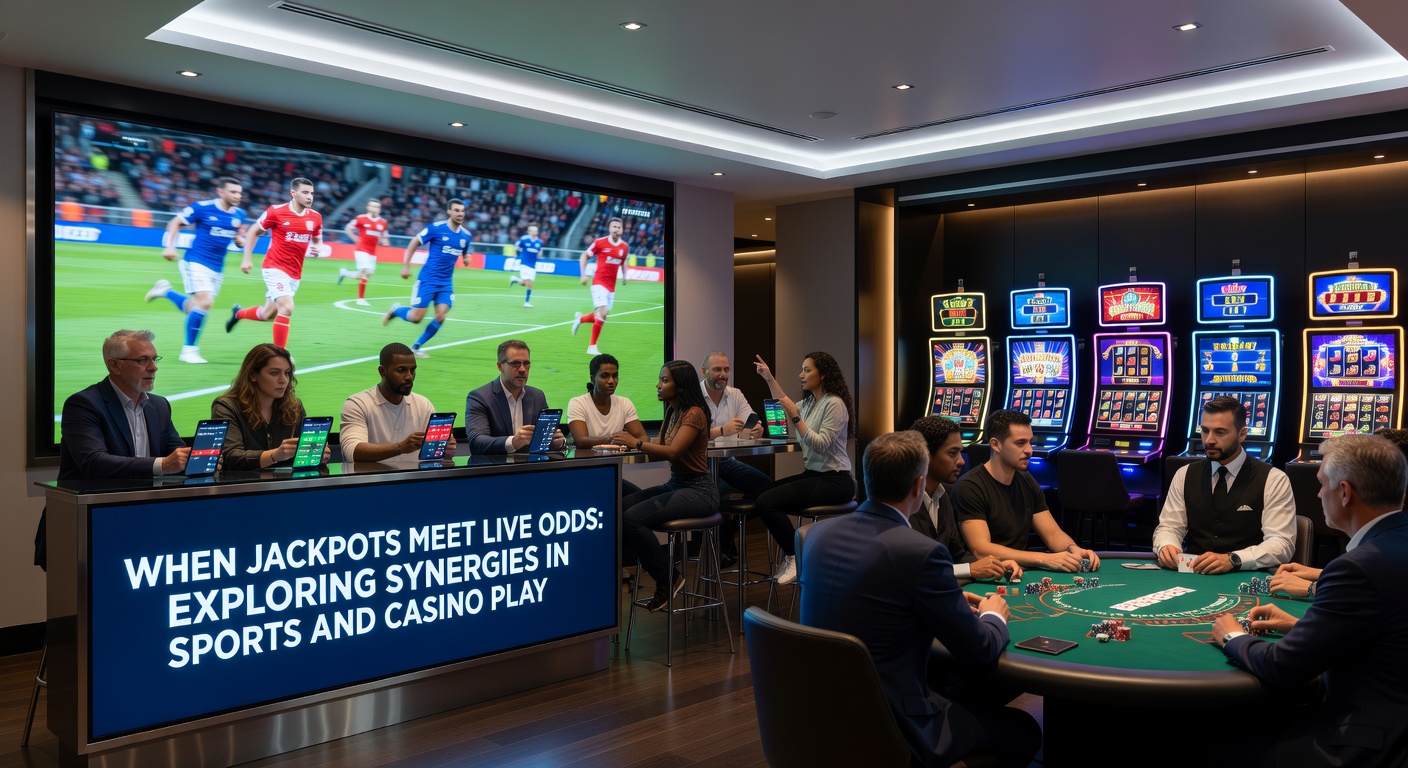 Split-screen view of a live sports betting interface alongside an active casino jackpot meter on a mobile device
